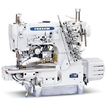 Direct Drive Cylinder Bed Interlock Machine for Hemming with Left Side Cutter and Auto-Trimmer